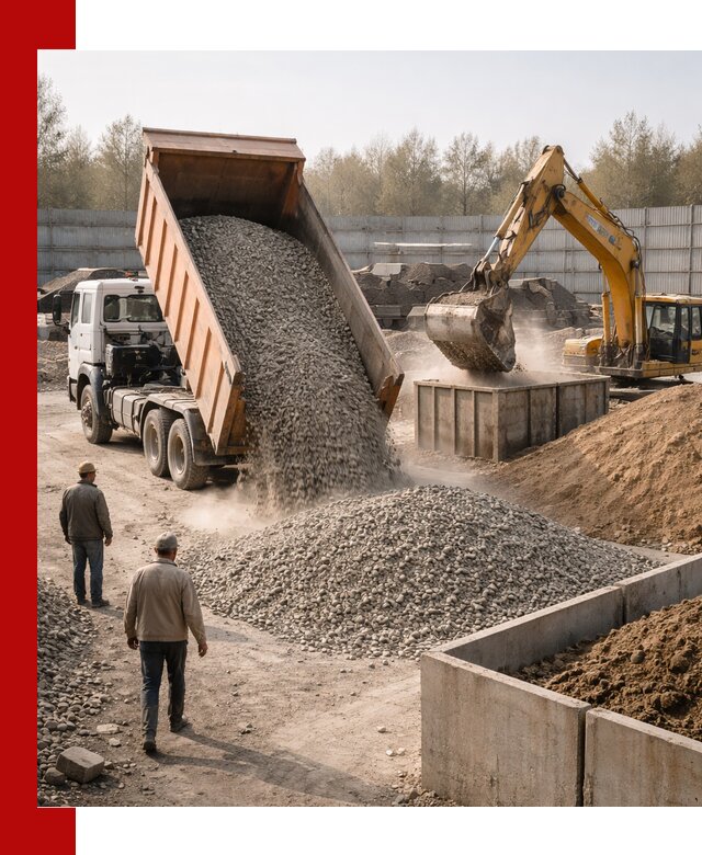 Доставка нерудных материалов с погрузкой и разгрузкой в Шахтах