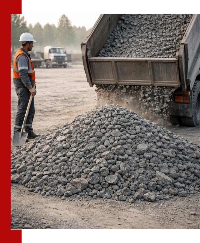 Гранитный щебень фракции 100–201 для строительства в Шахтах