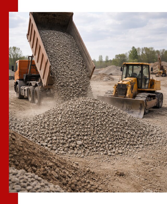 Доставка гравийного щебня фракции 40-70 в Шахтах