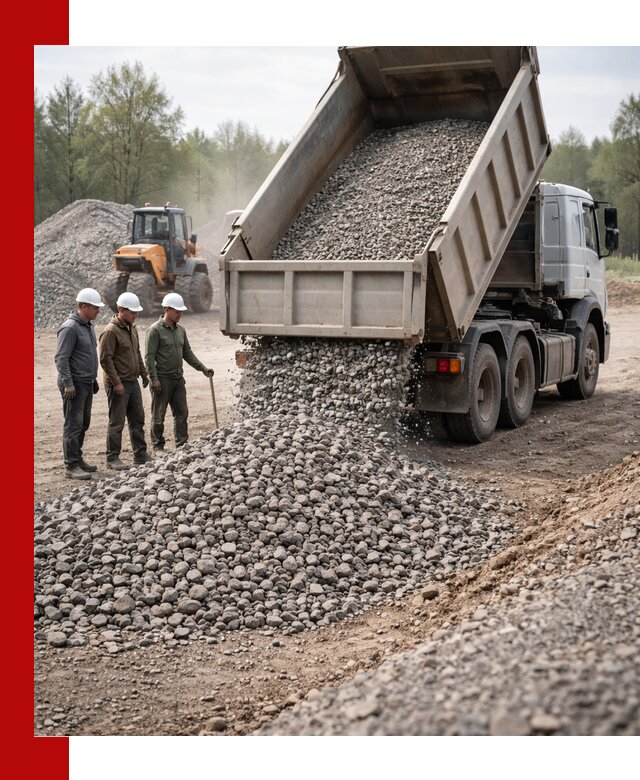Доставка гравийного щебня фракции 70-120 в Шахтах