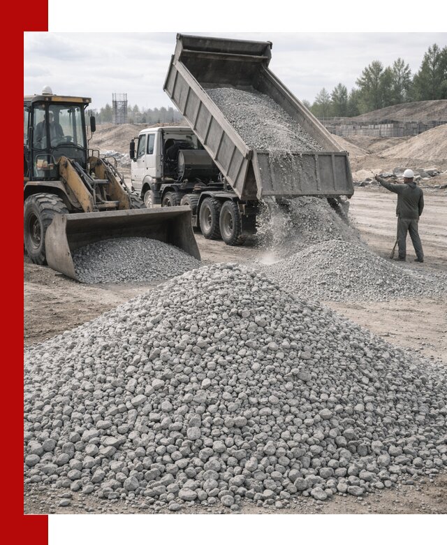 Доставка известнякового щебня фр. 5–20 в Шахтах