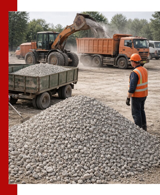 Доставка известнякового щебня фракция 20–40 в Шахтах