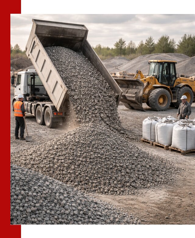 Бетонный щебень фракция 5–20 с доставкой в Шахтах