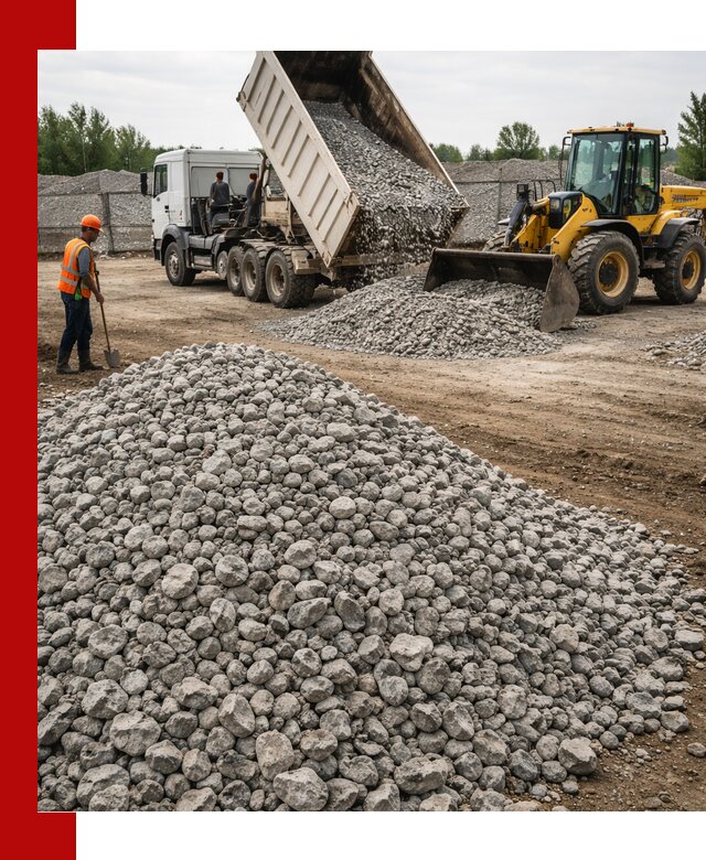 Доставка бетонного щебня фракции 40-70 в Шахтах