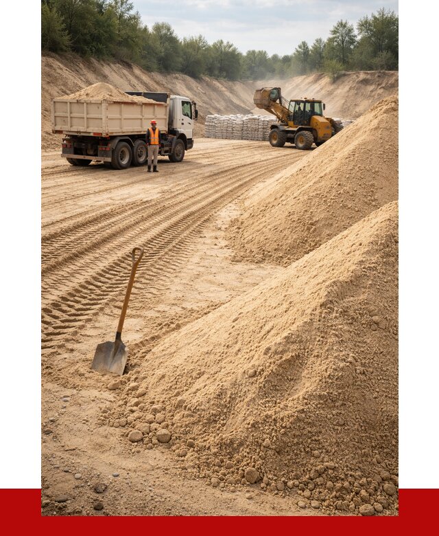 Карьерный песок мелкозернистый в Шахтах от 9768 р. | ПРОНЕРУДШхт