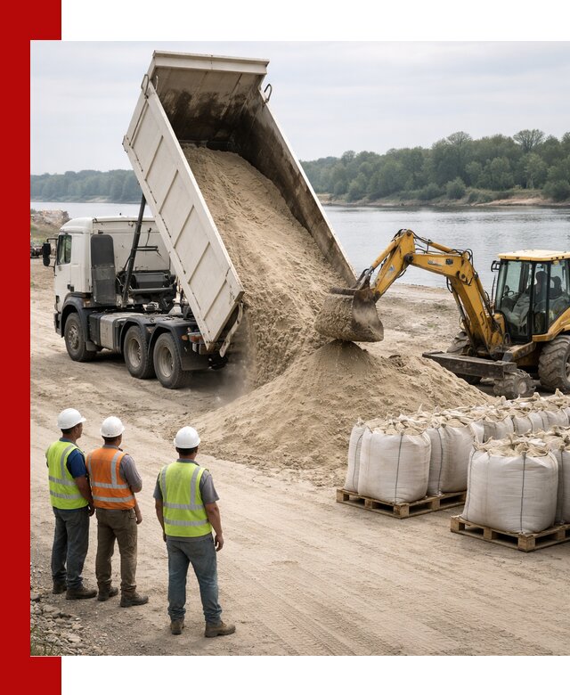 Доставка речного песка в Шахтах самосвалами и погрузкой