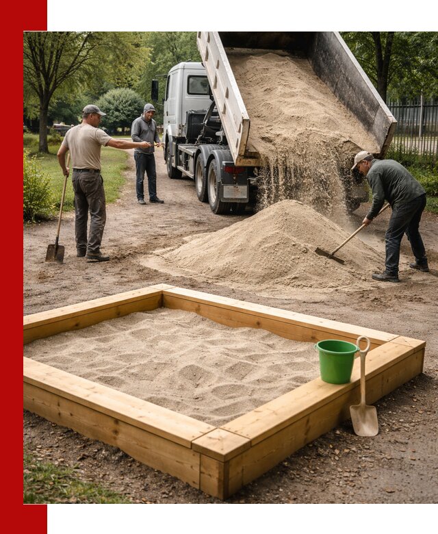 Песок для песочницы с доставкой в Шахтах недорого и чистый