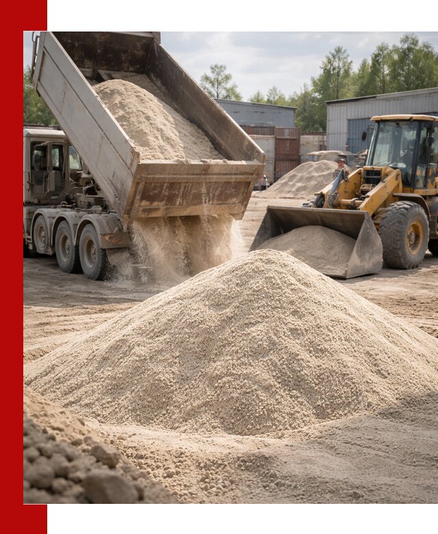 Кварцевый песок с доставкой в Шахтах для строительных работ