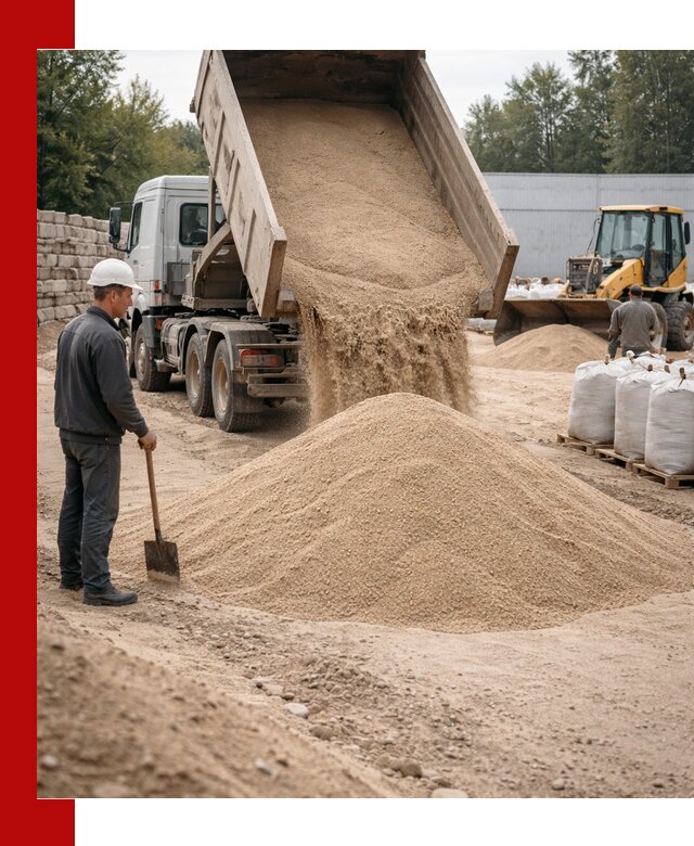 Кварцевый песок фракция 0–3 мм с доставкой в Шахтах