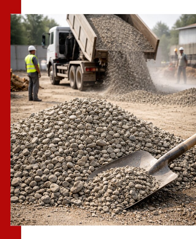 Доставка гравия фракции 20-40 в Шахтах с самосвалами