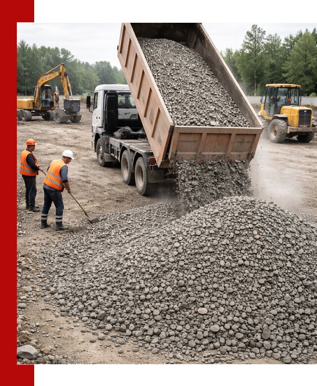 Доставка гравия фракции 40-70 в Шахтах оптом и в розницу