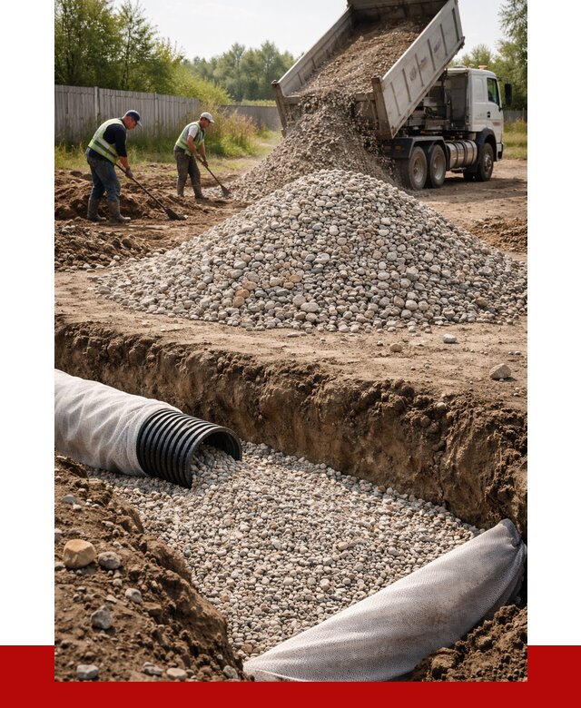 Гравий для дренажа в Шахтах от 2388 р., доставка ПРОНЕРУДШхт