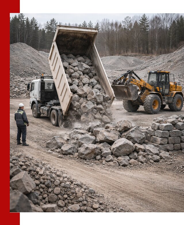 Доставка и продажа бутового гранитного камня в Шахтах