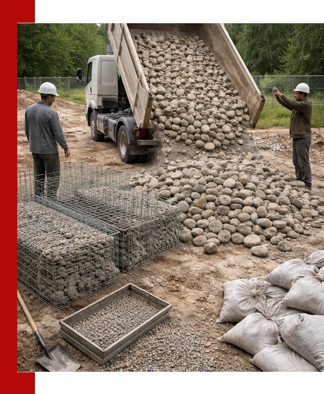 Камень для габионов фракция 70–151 в Шахтах