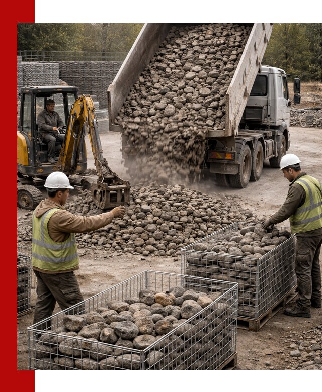 Камень для габионов фракция 100–201 в Шахтах