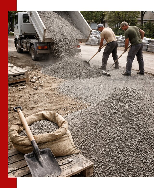 Отсев для тротуарной плитки в Шахтах — доставка и укладка