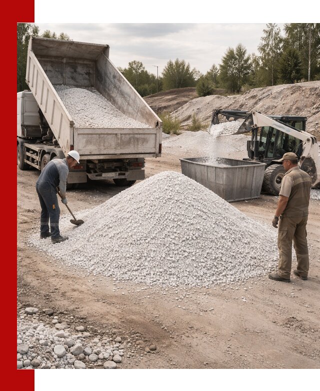 Доставка и продажа белой мраморной крошки в Шахтах