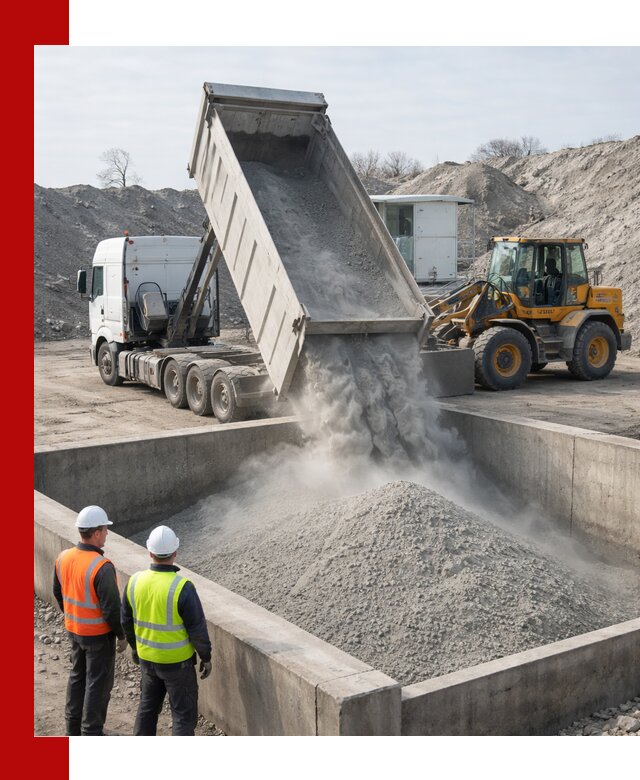 Доставка цемента навалом в Шахтах крупными партиями