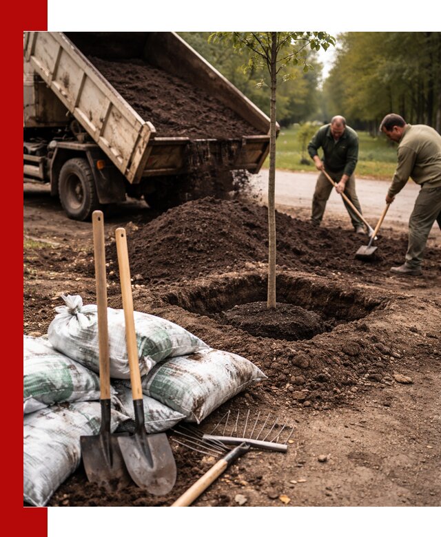 Грунт для посадки деревьев в Шахтах — доставка и подготовка почвы