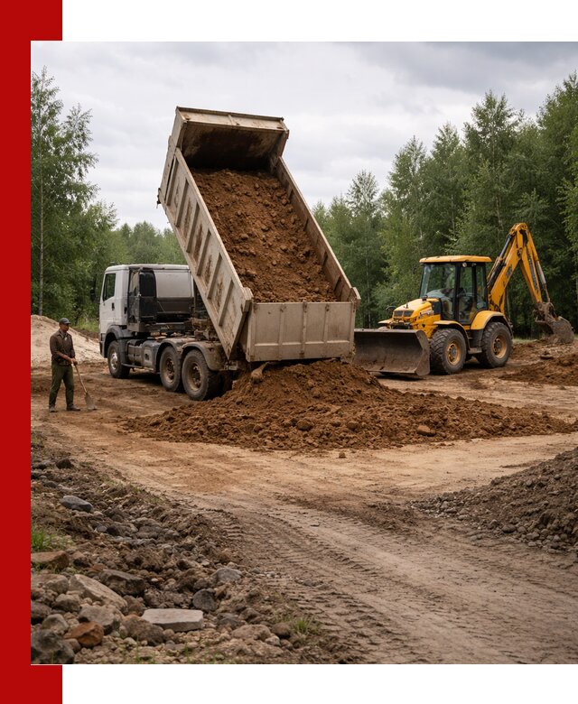 Доставка суглинка самосвалами в Шахтах подсыпка и планировка