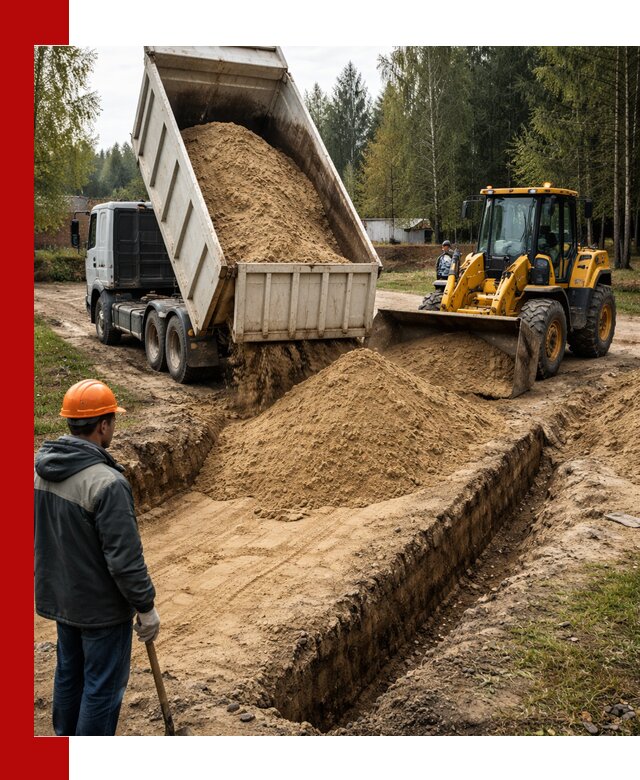 Доставка песчаного грунта в Шахтах для строительных работ