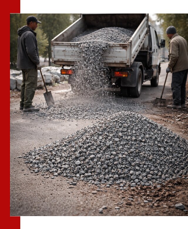 Гранитная крошка для посыпки дорог и тротуаров в Шахтах