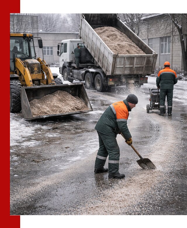 Реагент против гололеда с доставкой и нанесением в Шахтах