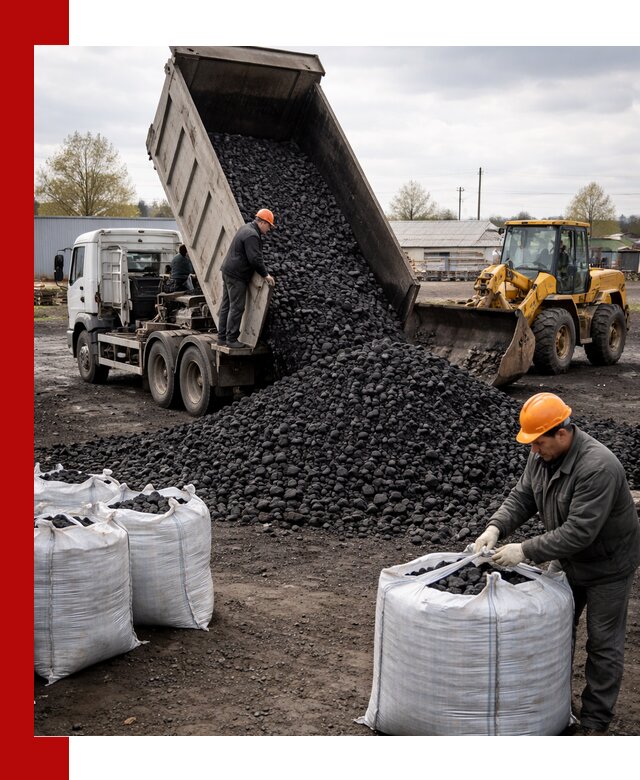 Доставка каменного угля в Шахтах оптом и в розницу