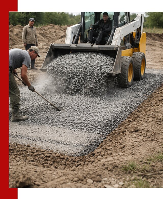 Устройство щебеночной подушки в Шахтах для дорог и фундаментов